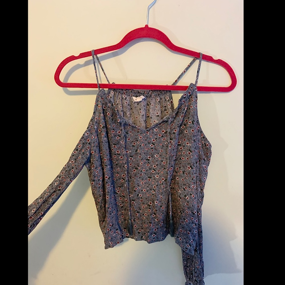 Long sleeve off the shoulder top